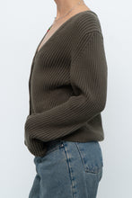 Load image into Gallery viewer, KOTN x Made in Portugal x Green Ribbed Cotton Knit Cropped Cardigan (M, L)
