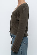 Load image into Gallery viewer, KOTN x Made in Portugal x Green Ribbed Cotton Knit Cropped Cardigan (M, L)