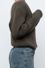 Load image into Gallery viewer, KOTN x Made in Portugal x Green Ribbed Cotton Knit Cropped Cardigan (M, L)