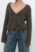 Load image into Gallery viewer, KOTN x Made in Portugal x Green Ribbed Cotton Knit Cropped Cardigan (M, L)