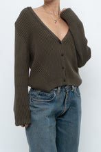 Load image into Gallery viewer, KOTN x Made in Portugal x Green Ribbed Cotton Knit Cropped Cardigan (M, L)