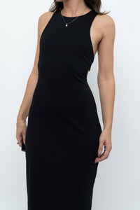 ALEXANDER WANG x Black Open-side Fitted Midi Dress (S, M)