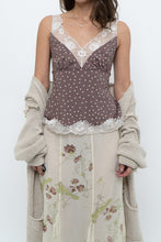 Load image into Gallery viewer, Vintage x Brown, Cream Lace Fitted Tank (S)