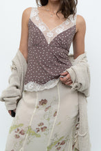 Load image into Gallery viewer, Vintage x Brown, Cream Lace Fitted Tank (S)