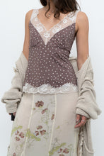 Load image into Gallery viewer, Vintage x Brown, Cream Lace Fitted Tank (S)