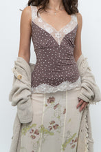 Load image into Gallery viewer, Vintage x Brown, Cream Lace Fitted Tank (S)