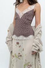 Load image into Gallery viewer, Vintage x Brown, Cream Lace Fitted Tank (S)
