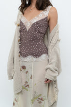 Load image into Gallery viewer, Vintage x Brown, Cream Lace Fitted Tank (S)