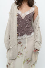 Load image into Gallery viewer, Vintage x Brown, Cream Lace Fitted Tank (S)