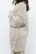 Load image into Gallery viewer, Vintage x PAUL SMITH Oatmeal Cotton, Linen Fringe Long Knit Cardigan (XS-XL)