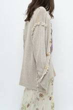 Load image into Gallery viewer, Vintage x PAUL SMITH Oatmeal Cotton, Linen Fringe Long Knit Cardigan (XS-XL)