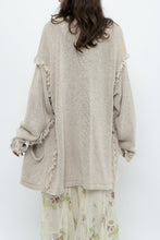 Load image into Gallery viewer, Vintage x PAUL SMITH Oatmeal Cotton, Linen Fringe Long Knit Cardigan (XS-XL)