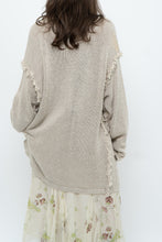 Load image into Gallery viewer, Vintage x PAUL SMITH Oatmeal Cotton, Linen Fringe Long Knit Cardigan (XS-XL)