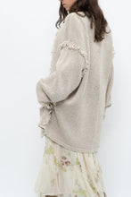 Load image into Gallery viewer, Vintage x PAUL SMITH Oatmeal Cotton, Linen Fringe Long Knit Cardigan (XS-XL)