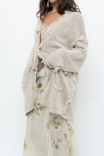Load image into Gallery viewer, Vintage x PAUL SMITH Oatmeal Cotton, Linen Fringe Long Knit Cardigan (XS-XL)