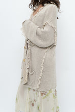 Load image into Gallery viewer, Vintage x PAUL SMITH Oatmeal Cotton, Linen Fringe Long Knit Cardigan (XS-XL)