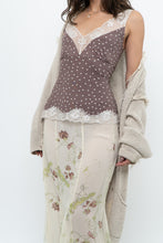 Load image into Gallery viewer, Vintage x Brown, Cream Lace Fitted Tank (S)