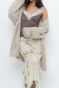 Vintage x Brown, Cream Lace Fitted Tank (S)