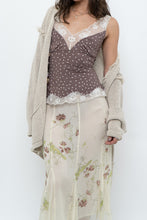 Load image into Gallery viewer, Vintage x Brown, Cream Lace Fitted Tank (S)