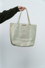 Load image into Gallery viewer, BRAHMIN x Teal, Cream Irridescent Leather Tote