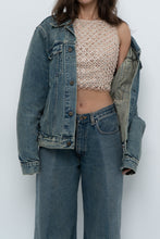 Load image into Gallery viewer, Vintage x Baby Pink Pearl Beaded Cropped Knit Tank (S, B-C Cup)