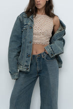 Load image into Gallery viewer, Vintage x Baby Pink Pearl Beaded Cropped Knit Tank (S, B-C Cup)