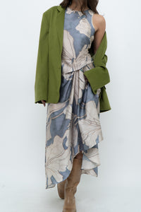 REISS x Baby Blue Orchid Satin Dress (S)
