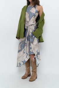 REISS x Baby Blue Orchid Satin Dress (S)
