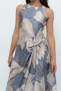 REISS x Baby Blue Orchid Satin Dress (S)