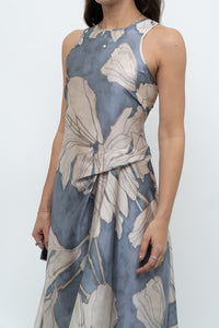 REISS x Baby Blue Orchid Satin Dress (S)
