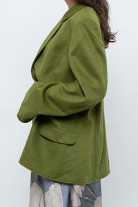 Vintage x ANNE KLEIN Chartreuse Cashmere Blazer (S-L)