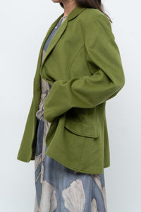 Vintage x ANNE KLEIN Chartreuse Cashmere Blazer (S-L)