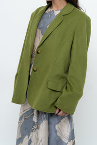 Vintage x ANNE KLEIN Chartreuse Cashmere Blazer (S-L)