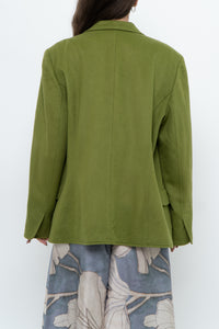 Vintage x ANNE KLEIN Chartreuse Cashmere Blazer (S-L)