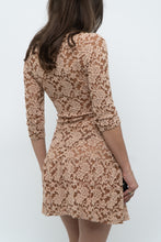 Load image into Gallery viewer, Vintage x Tan Lace Drop Waist Mini (XS, S)
