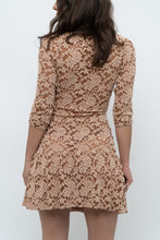 Load image into Gallery viewer, Vintage x Tan Lace Drop Waist Mini (XS, S)