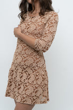Load image into Gallery viewer, Vintage x Tan Lace Drop Waist Mini (XS, S)