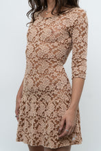 Load image into Gallery viewer, Vintage x Tan Lace Drop Waist Mini (XS, S)