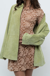 Vintage x Tan Lace Drop Waist Mini (XS, S)