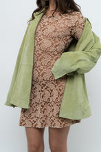 Load image into Gallery viewer, Vintage x Tan Lace Drop Waist Mini (XS, S)