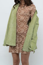 Load image into Gallery viewer, Vintage x Tan Lace Drop Waist Mini (XS, S)