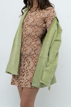 Load image into Gallery viewer, Vintage x Tan Lace Drop Waist Mini (XS, S)