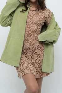 Vintage x Tan Lace Drop Waist Mini (XS, S)