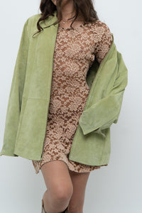 Vintage x Tan Lace Drop Waist Mini (XS, S)