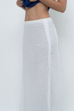 Load image into Gallery viewer, Vintage x Made in Italy x White Linen Maxi Skirt (M, L)