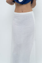 Load image into Gallery viewer, Vintage x Made in Italy x White Linen Maxi Skirt (M, L)