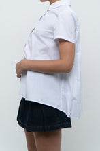 Load image into Gallery viewer, GIORGIO ARMANI x White Pleated Cotton Blouse (XS, S)