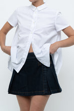 Load image into Gallery viewer, GIORGIO ARMANI x White Pleated Cotton Blouse (XS, S)