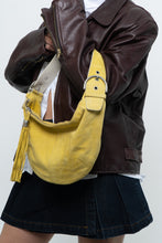 Load image into Gallery viewer, Vintage x COACH Yellow Suede Slouch Purs