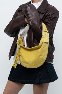 Vintage x COACH Yellow Suede Slouch Purs